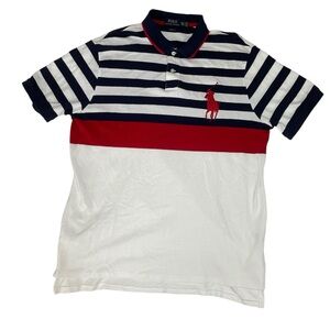 POLO by Ralph Lauren navy blue and white with red large logo size XXL